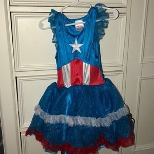 Marvel girls captain American costume dress